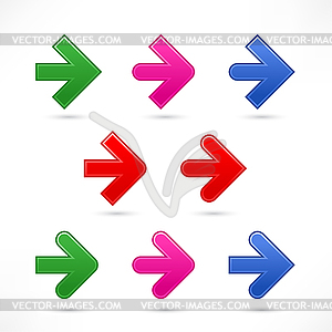 Set of color arrows - vector clipart