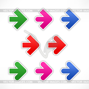 Set of color arrows - vector clip art