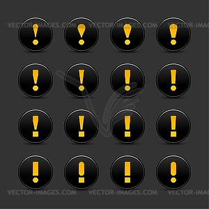 Attention signs with exclamation mark - vector clipart / vector image