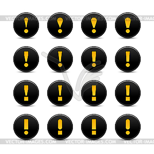 Web 2.0 buttons with exclamation mark - vector image