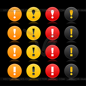 Attention signs with exclamation mark - vector image