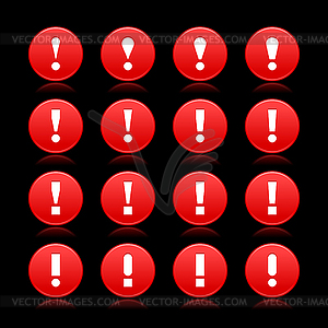 Attention signs with exclamation mark - vector clipart