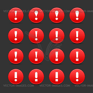 Attention signs with exclamation mark - vector clip art