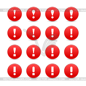 Web 2.0 buttons with exclamation mark - vector clipart / vector image