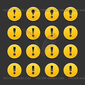 Attention signs with exclamation mark - vector image