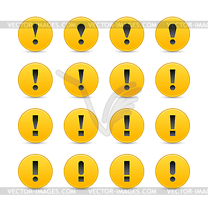 Web 2.0 buttons with exclamation mark - vector clipart