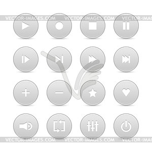 Media control web 2.0 buttons - vector EPS clipart