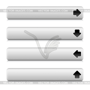 Web button navigation panel with arrow signs - vector clipart