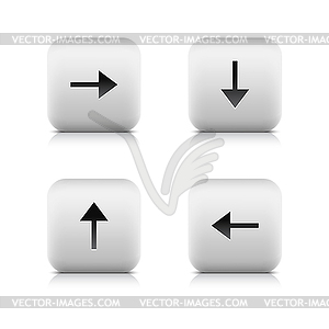 Gray arrow icon web signs - vector clipart