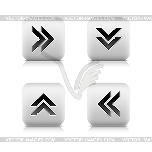 Stone arrow sign web 2.0 buttons - vector clipart