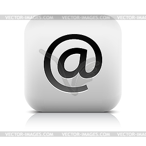 Web 2.0 button with e-mail sign - vector image