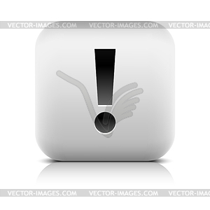 Web 2.0 button with exclamation mark - vector clip art