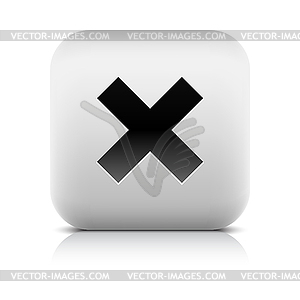 Web 2.0 Кнопка с символом Удалить - клипарт в векторе