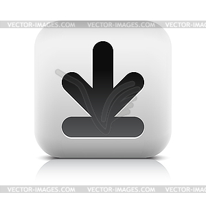 Web button with download sign - vector image