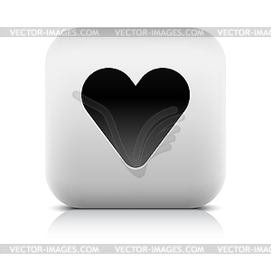 Web 2.0 button with heart symbol - vector clip art