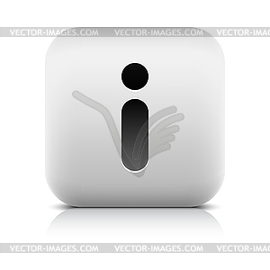 Web 2.0 button with information symbol - royalty-free vector clipart