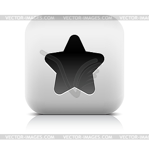 Web 2.0 button with star symbol - vector clipart