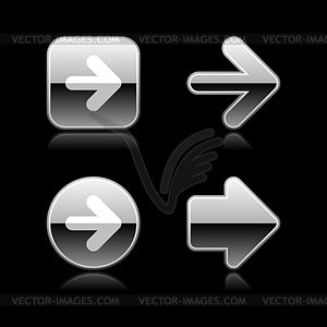 Glossy web 2.0 signs - arrows - vector image