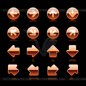 Web button arrow set - vector clipart