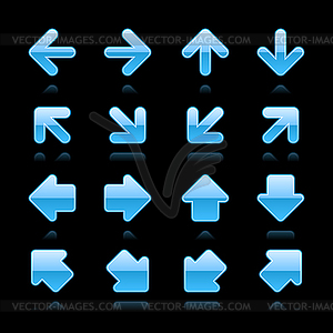 Синяя веб-кнопка со стрелкой набор - изображение в векторном виде