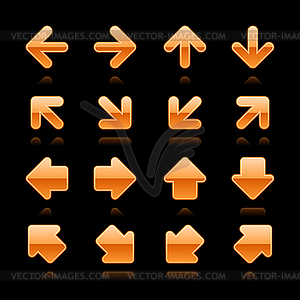 Оранжевые стрелки знак веб- - изображение в векторе / векторный клипарт