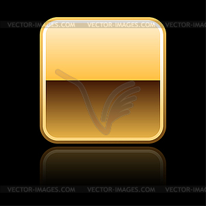 Blank web gold button - vector clip art