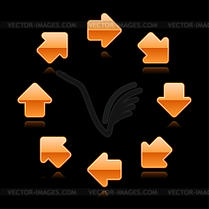 Orange motion sign web 2.0 buttons - vector clip art