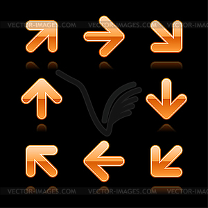 Orange motion sign web 2.0 buttons - vector EPS clipart