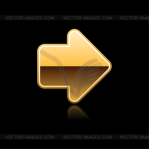 Gold arrow - vector image