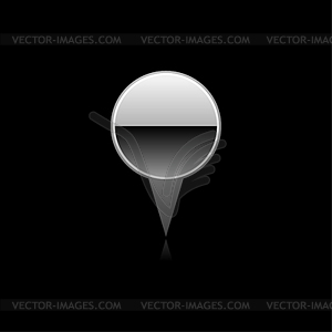 Silver mapping pin - vector clipart / vector image