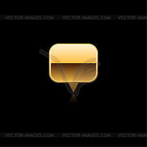 Gold mapping pin - vector clipart