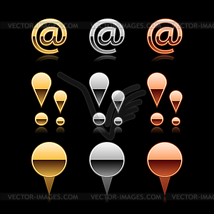 Colored glossy web 2.0 buttons - vector clipart