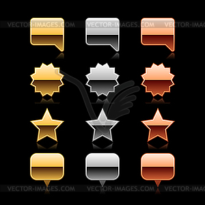 Colored glossy web 2.0 buttons - vector image