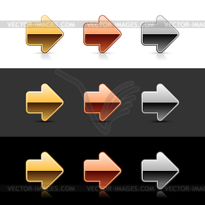 Arrow icon web 2.0 buttons - next - vector image