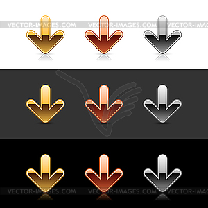 Arrow icon web 2.0 buttons - download - vector image