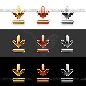 Arrow icon web 2.0 buttons - download - vector clipart