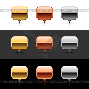 Map pin web 2.0 buttons - vector clip art