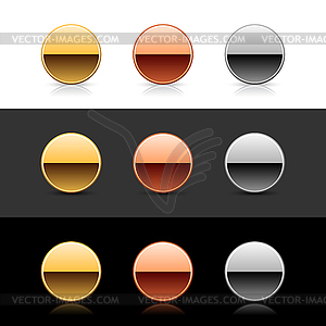 Round web 2.0 buttons - vector image