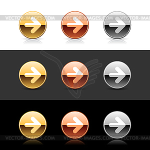 Arrow icon web 2.0 buttons - next - vector image