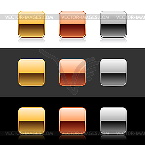 Quadrate sign web 2.0 buttons - royalty-free vector clipart