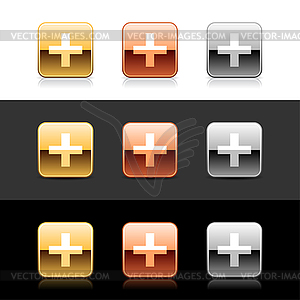 Cross web buttons - vector image