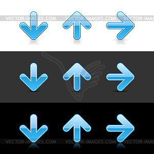 Blue arrow sign web 2.0 buttons - vector clipart