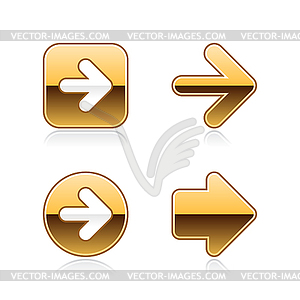 Glossy web 2.0 signs - arrows - royalty-free vector clipart