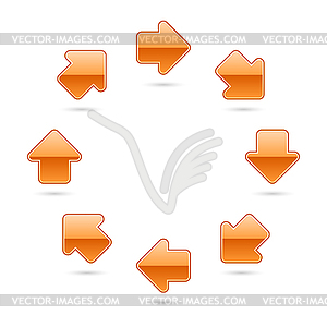 Оранжевый круг стрел - клипарт в векторе / векторное изображение