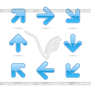 Blue square of arrows - vector clip art