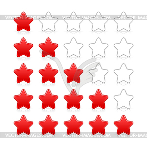 Пять звезд рейтинга Web 2.0 кнопки - клипарт в векторе