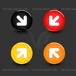 Colored web buttons with arrow symbol - vector image