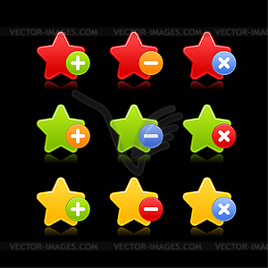 Colored heart favorite icon web 2.0 buttons - vector clip art