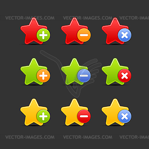 Colored heart favorite icon web 2.0 buttons - vector image