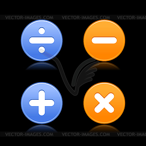 Web 2.0 buttons of validation icons - vector image